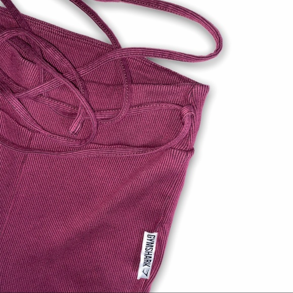 GYMSHARK Slounge Ribbon Bottoms Dark Ruby Marl M - Picture 7 of 10